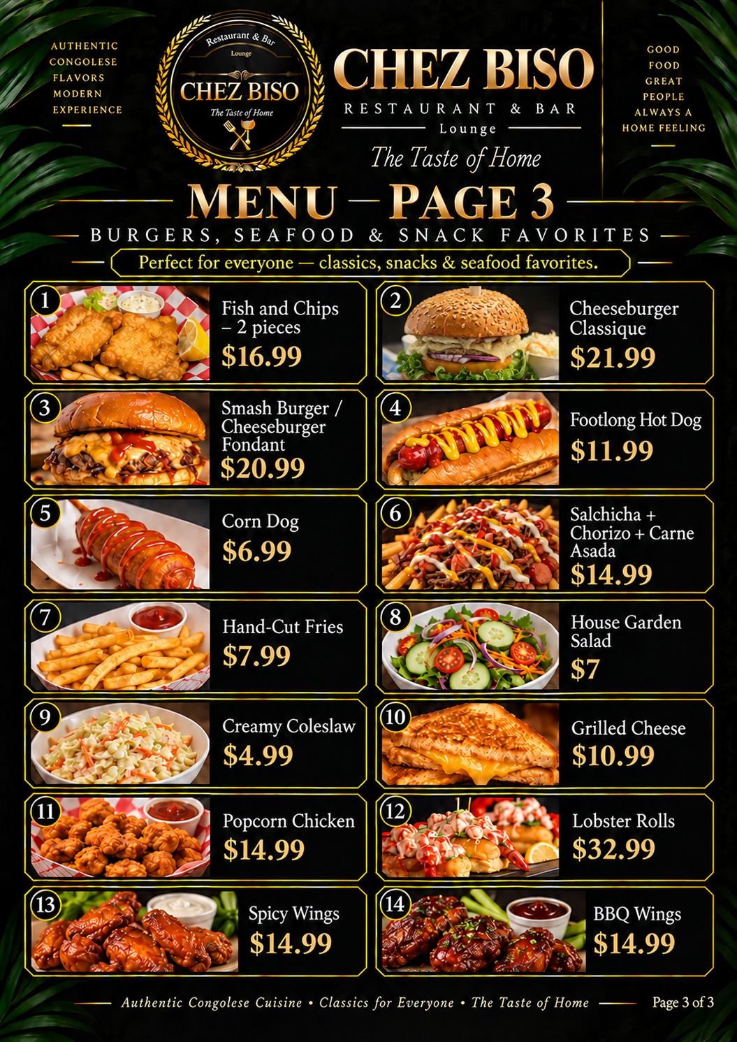 Chez Biso menu page 3